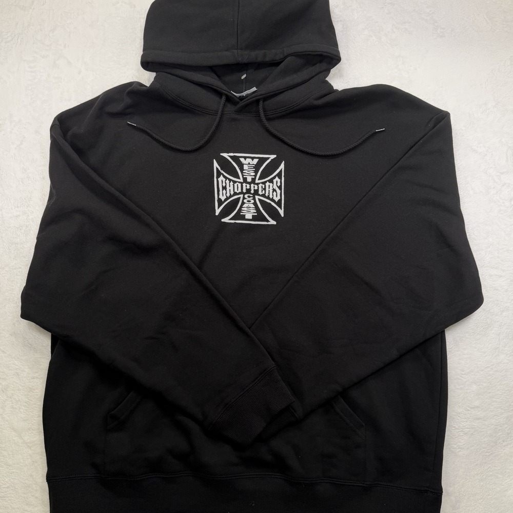 West Coast Choppers Snake Biker Hoodie Men's Size XL Black